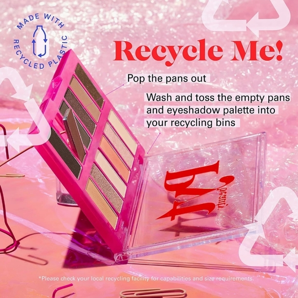 PYT BEAUTY Highly Pigment Eyeshadow Palette Rowdy Rose Nude Shades Upcycle NWT - Picture 4 of 6